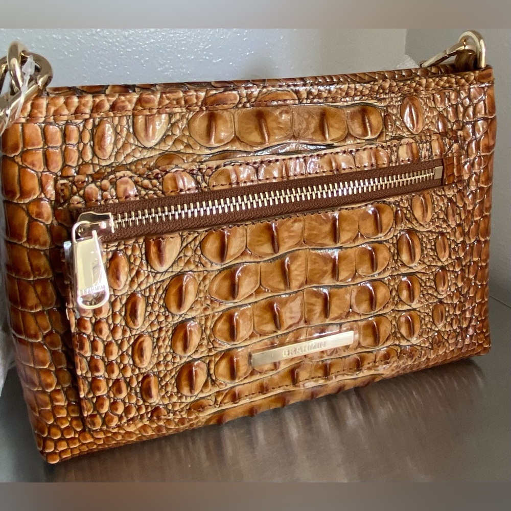 BRAHMIN…CROCODILE EMBOSSED CROSSBODY HANDBAG - Picture 13 of 15